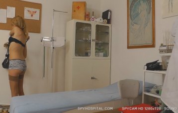 Hospital hidden camera gyno exam room 